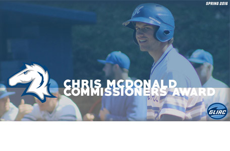 Chris McDonald Earns GLIAC Commissioner's Award