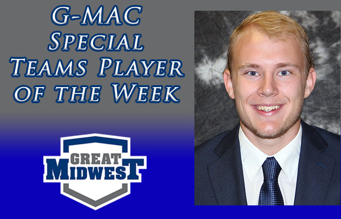 Bryce Sealock Named G-MAC Special Teams Player of the Week