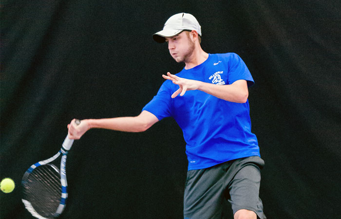 Hillsdale Blanks Davis & Elkins in Men's Tennis Action