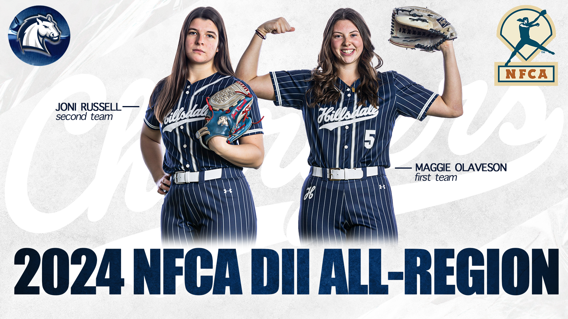 Chargers Olaveson, Russell earn 2024 NFCA All-Region honors