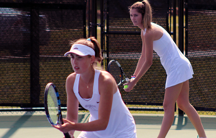 Halle Hyman and Hannah Cimpeanu helped keep the Charger women's tennis team unbeaten in G-MAC play.