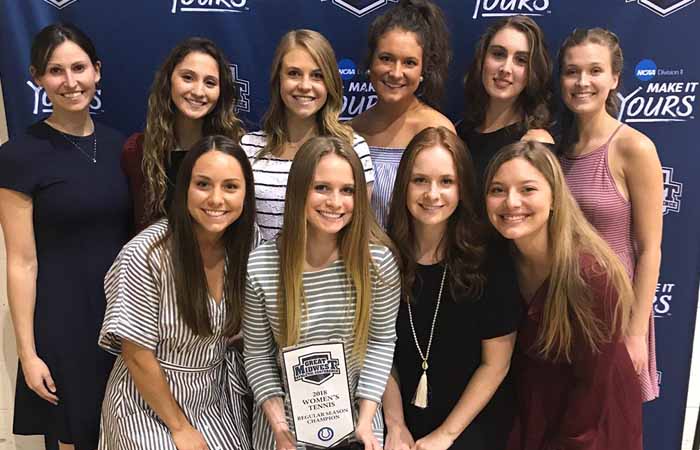 The 2017-18 Charger women's tennis team cleaned up on awards at Thursday night's G-MAC postseason banquet in Owensboro.