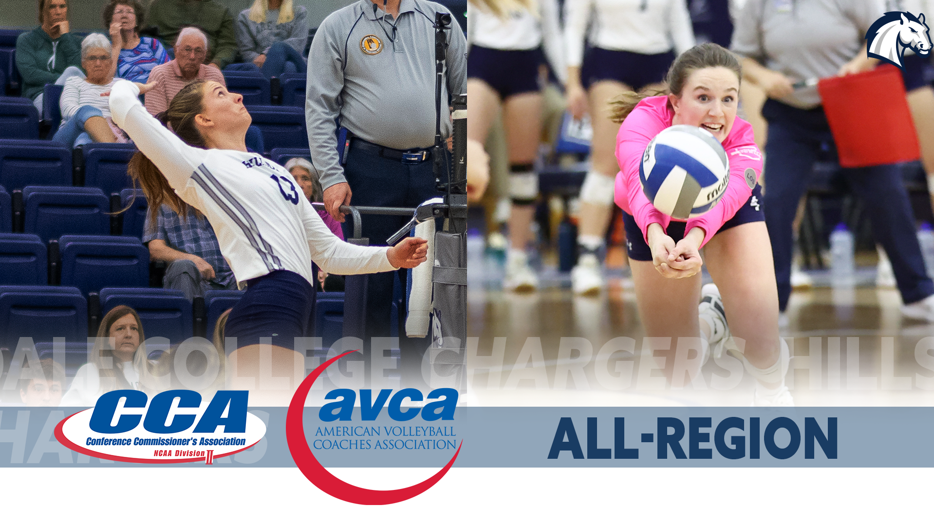 Chargers Marilyn Popplewell; Alli Wiese receive All-Midwest Region honors from AVCA, D2CCA