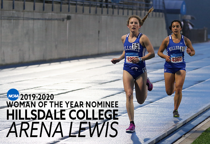 Hillsdale College's Arena Lewis nominated for NCAA Woman of the Year Award