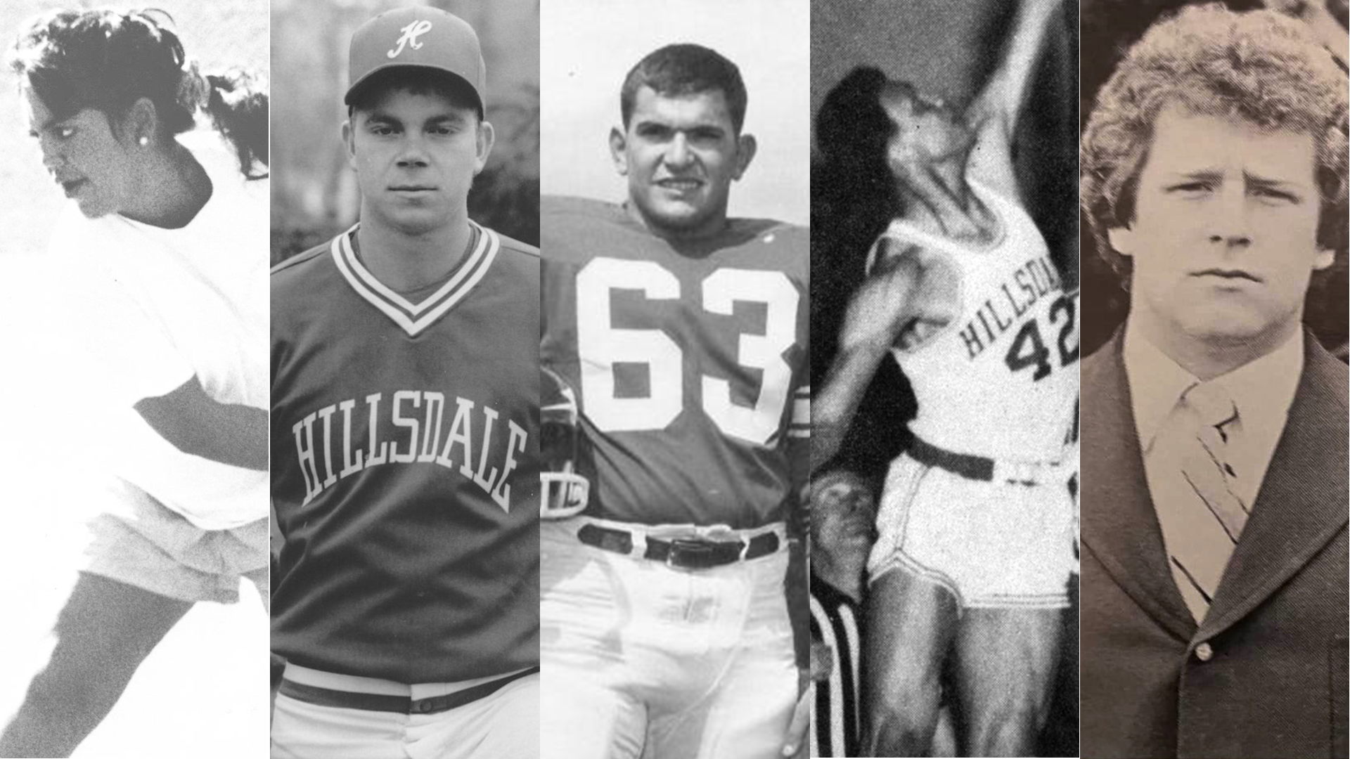 Siqueira (’93), Salvior (’90), Perriello (’64), Moorehead (’71), and Broome (’82) make up 2023 Athletic Hall of Fame Class