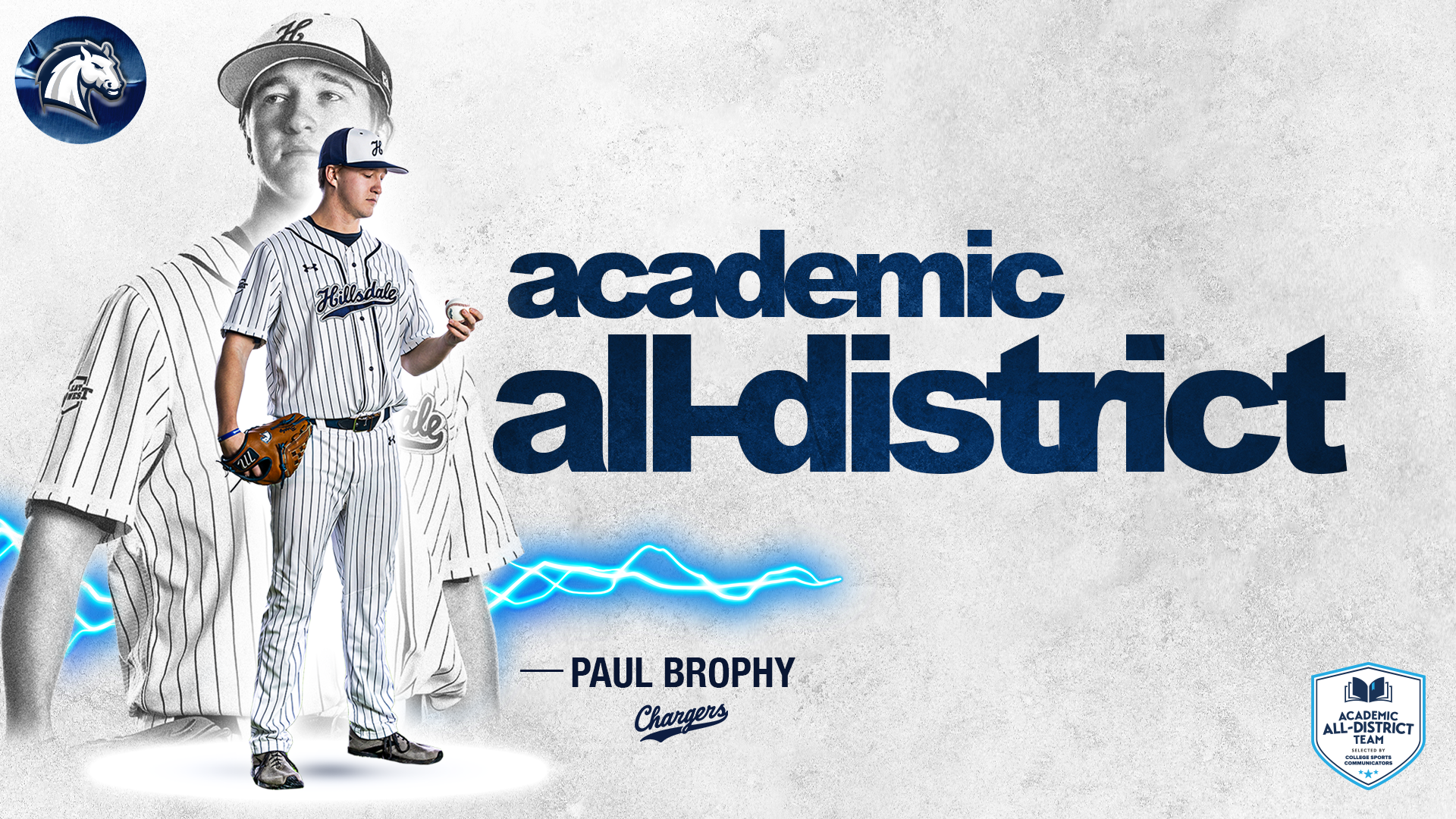 Chargers pitcher Paul Brophy closes career with second CSC Academic All-District honor