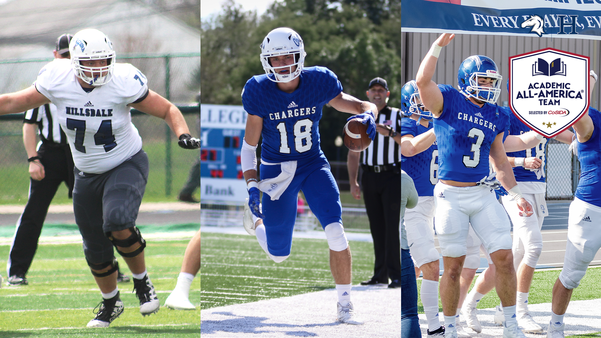 Three Charger football players named Academic All-Americans by CoSIDA