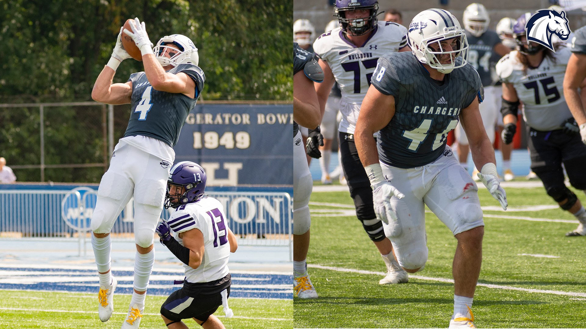 Chargers Isaac TeSlaa, Kyle Kudla receive G-MAC Football Player of the Week honors (Sept. 19-25)
