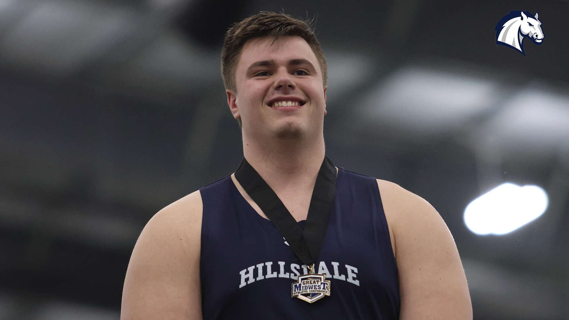 Haas repeats as G-MAC weight throw champ to highlight Hillsdale's first day at indoor championships