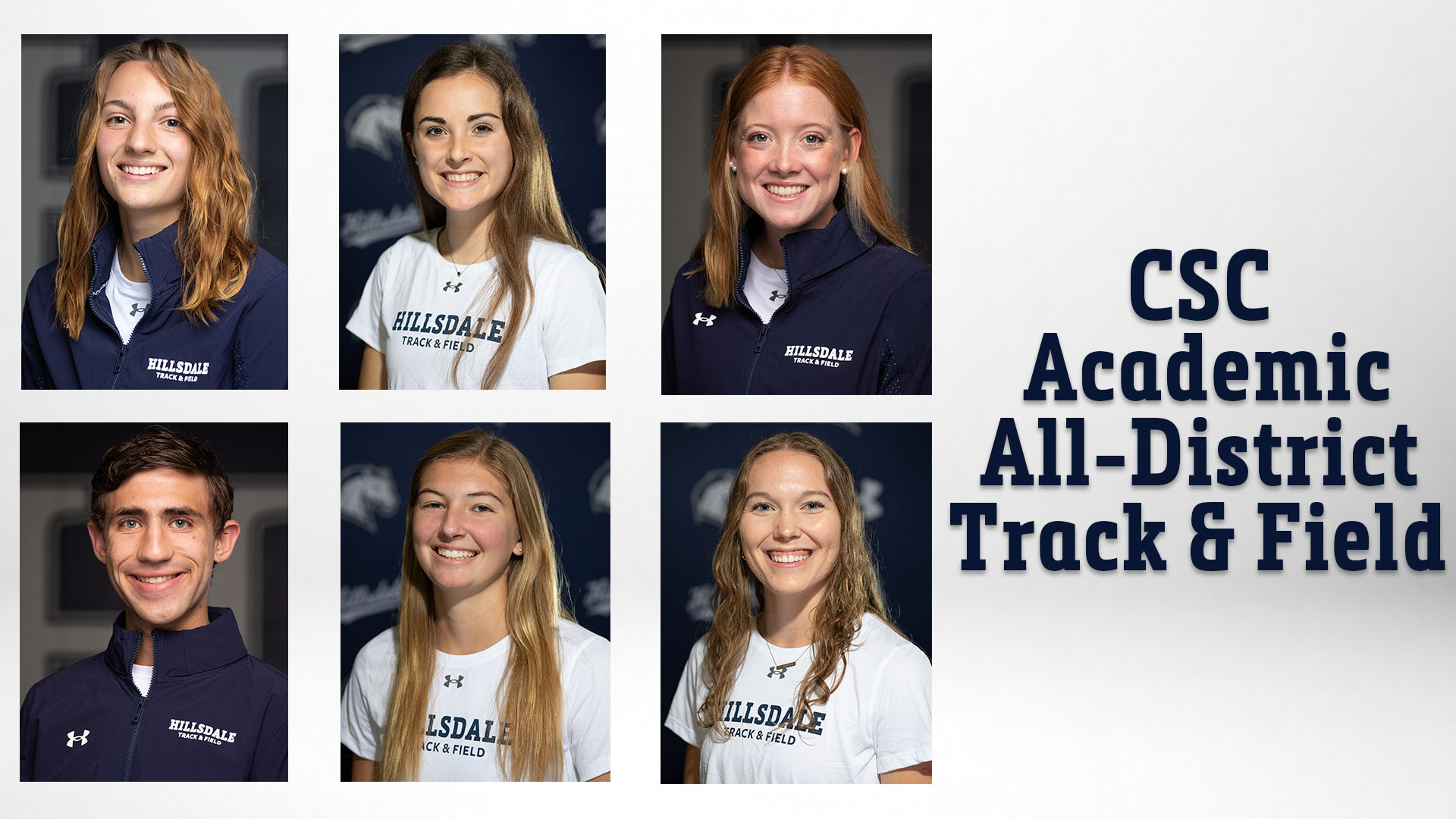 Six Hillsdale College track and field athletes earn CSC Academic All-District honors