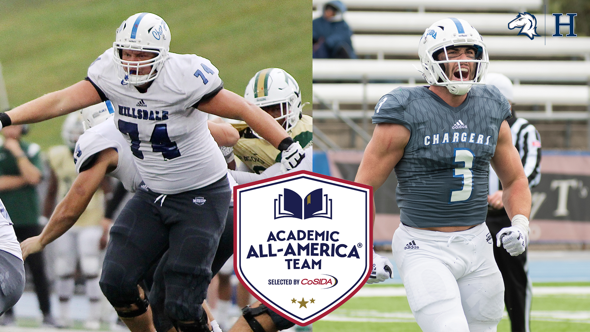 Chargers' Anschutz, Johnson repeat as CoSIDA Academic All-American honorees in 2021