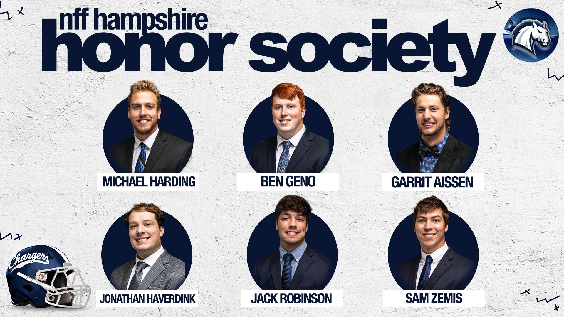 Six Chargers inducted into NFF Hampshire Honor Society as part of 2024 class