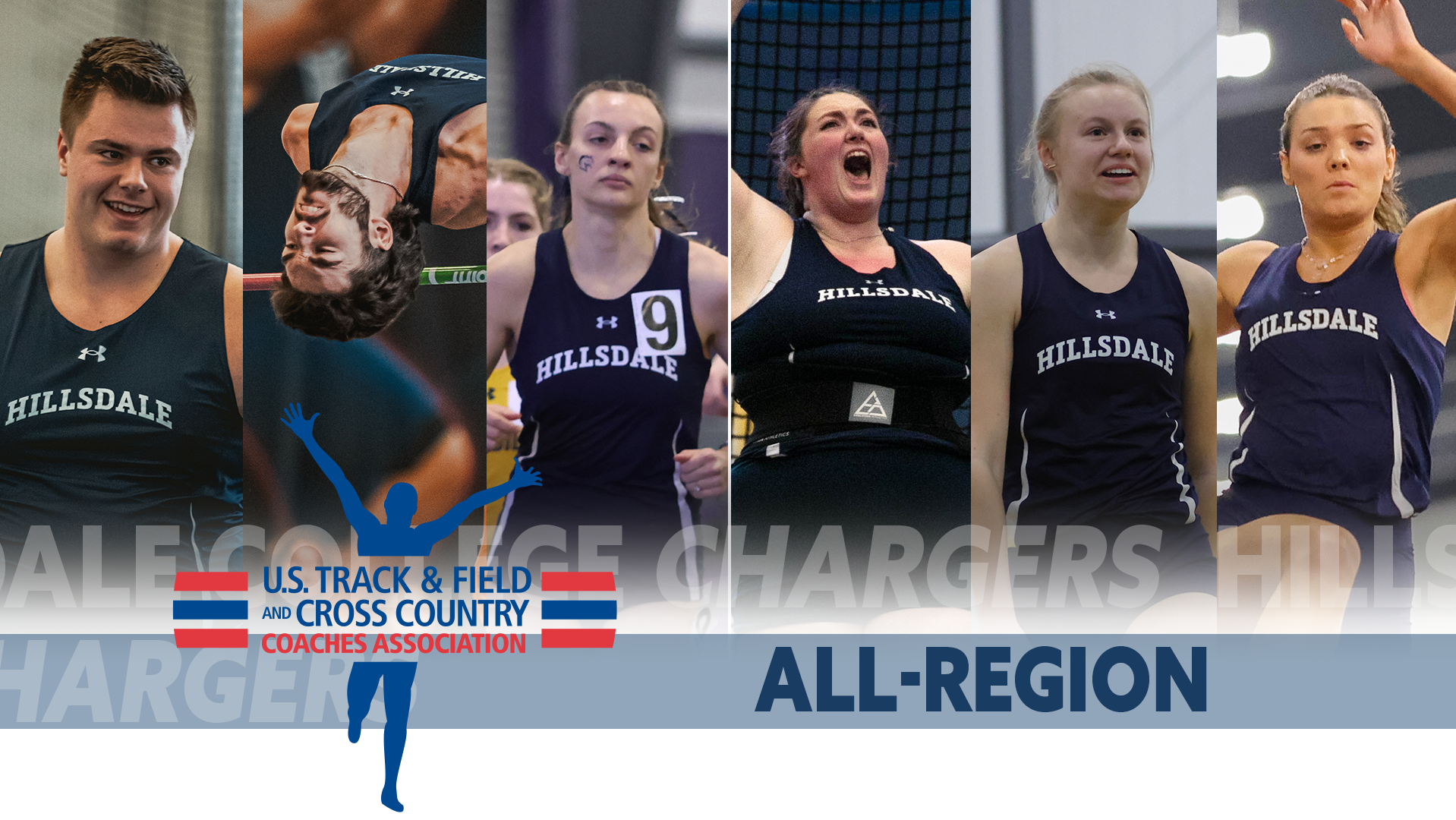 Ten Chargers indoor track and field athletes earn All-Region honors from the USTFCCCA